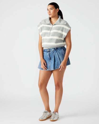 EASTON Sweater Grey | Sleeveless Hooded Sweater Steve Madden GREY