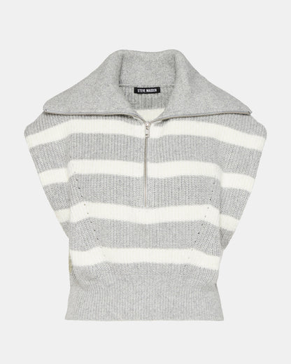 EASTON Sweater Grey | Sleeveless Hooded Sweater Steve Madden GREY