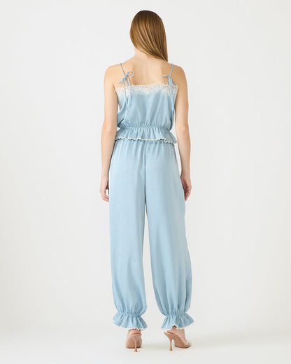 ROAN Dusty Blue Tie-Front Parachute Women's Pants Steve Madden DUSTY BLUE