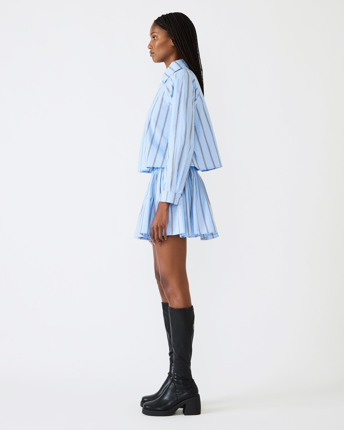 TYRIA Estate Blue Mini Tie-Front Women's Skirt Steve Madden ESTATE BLUE