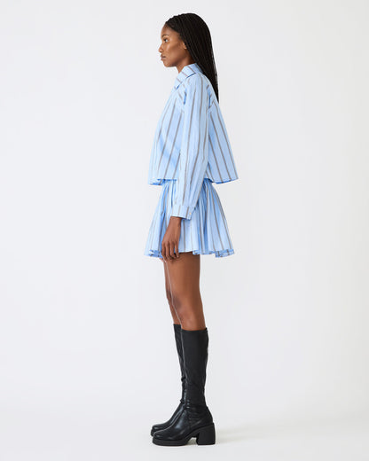 TYRIA Estate Blue Mini Tie-Front Women's Skirt Steve Madden ESTATE BLUE