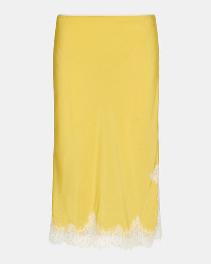 CINTHIA Golden Lime Lace Trime Women's Midi Skirt Steve Madden GOLDEN LIME