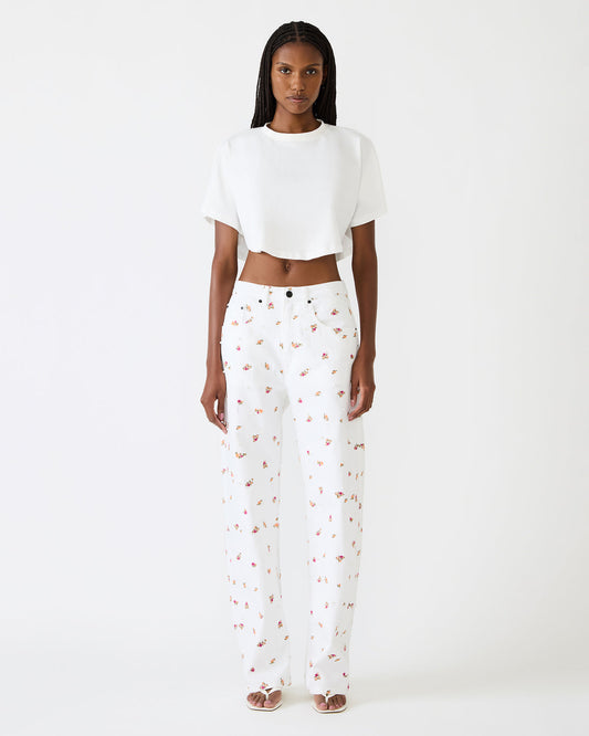 SYDNEE Floral Jean Wide-Leg Denim Multi-Colored Floral Print Women's Bottom Steve Madden ANTIQUE