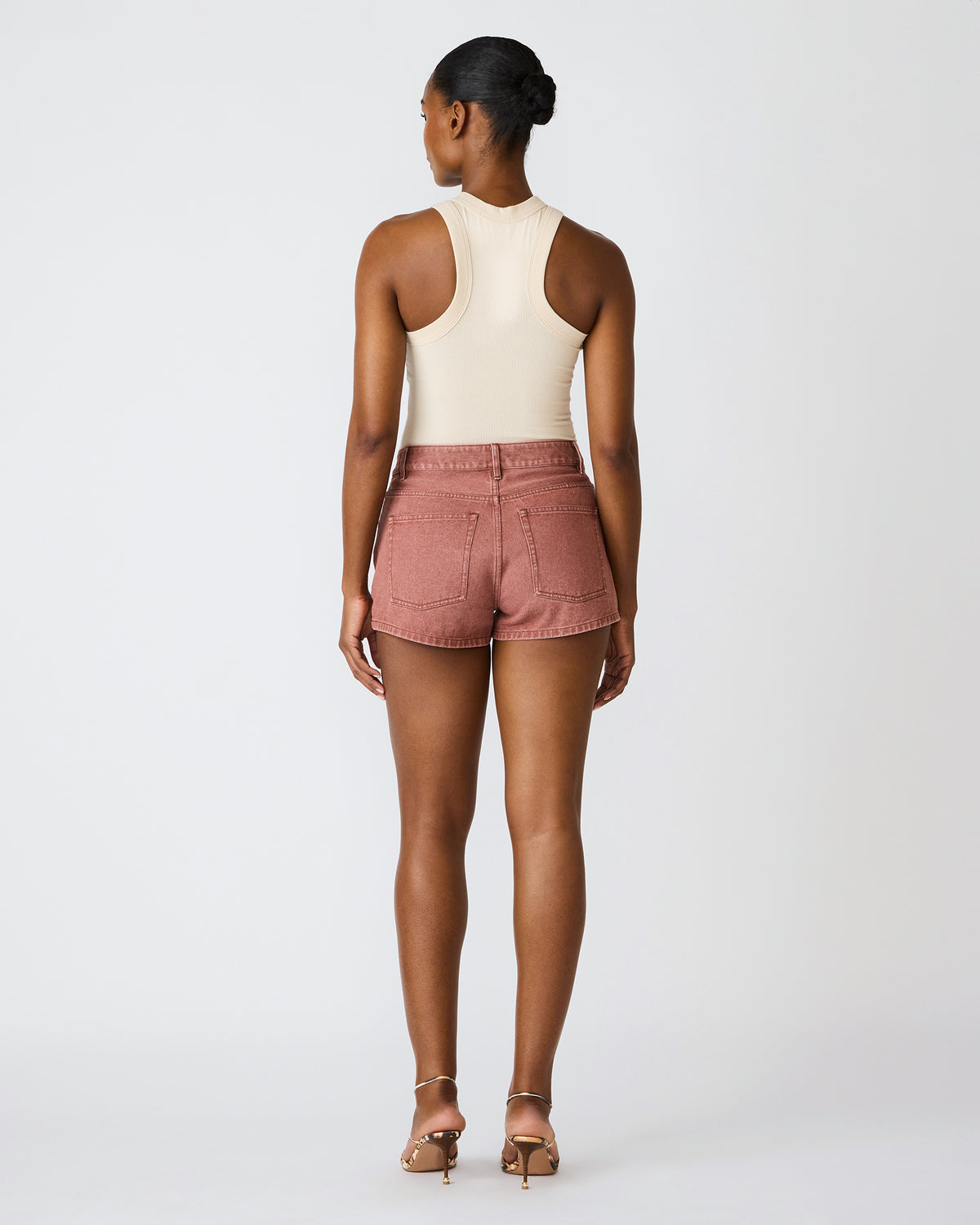 CALLISTO Rust Lace-Up Denim Women's Shorts Steve Madden RUST