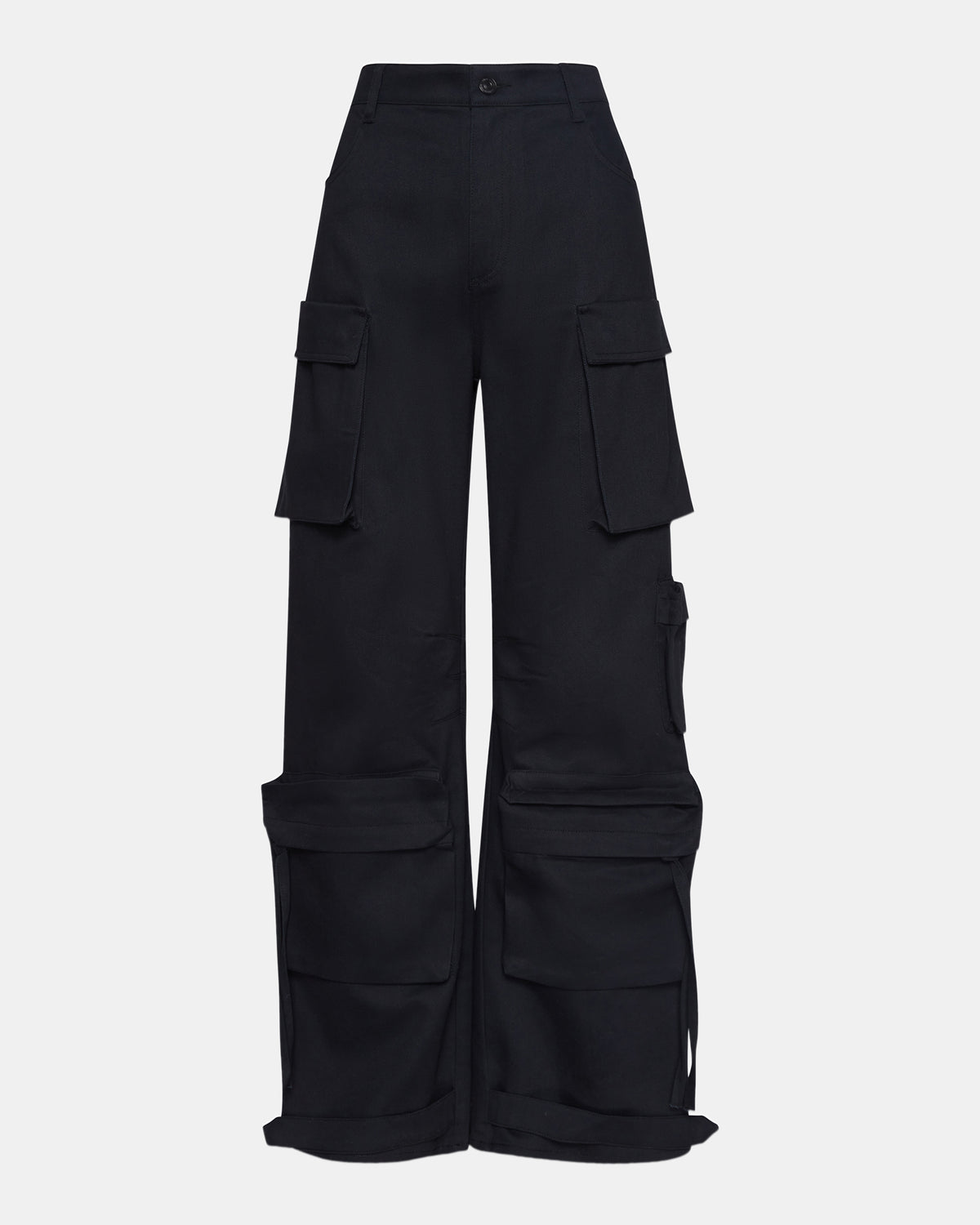 DUO Black Women's Utility Cargo Pants Steve Madden BLACK