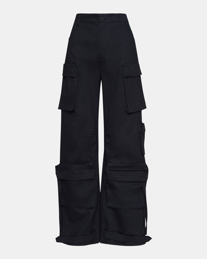 DUO Black Women's Utility Cargo Pants Steve Madden BLACK