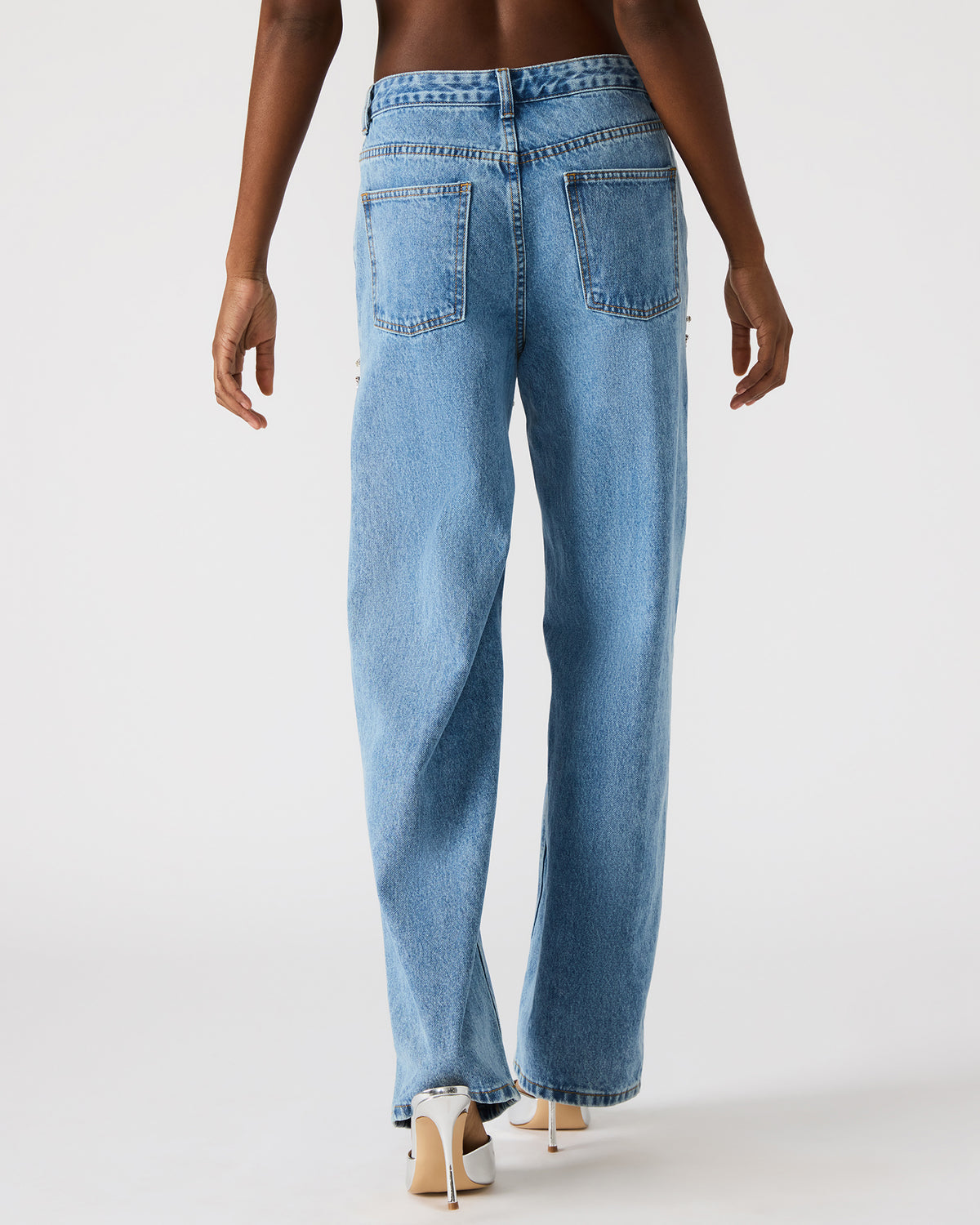 TAYLOR Jean Rhinestone Women's Cutout Jeans Steve Madden DENIM FABRIC