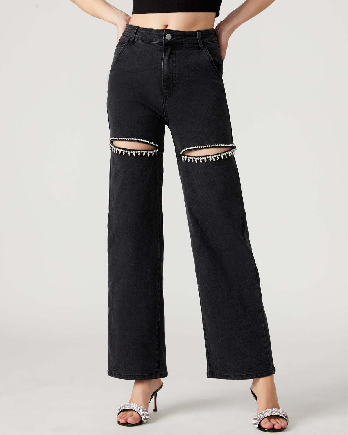 TAYLOR Jean Black Women's Cutout Jeans Steve Madden BLACK DENIM