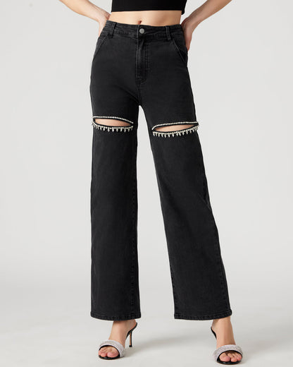 TAYLOR Jean Black Women's Cutout Jeans Steve Madden BLACK DENIM