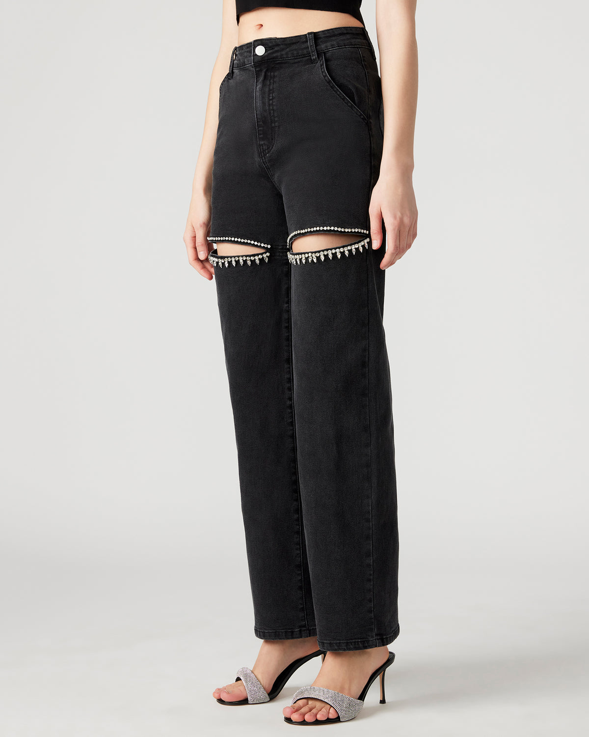 TAYLOR Jean Black Women's Cutout Jeans Steve Madden BLACK DENIM