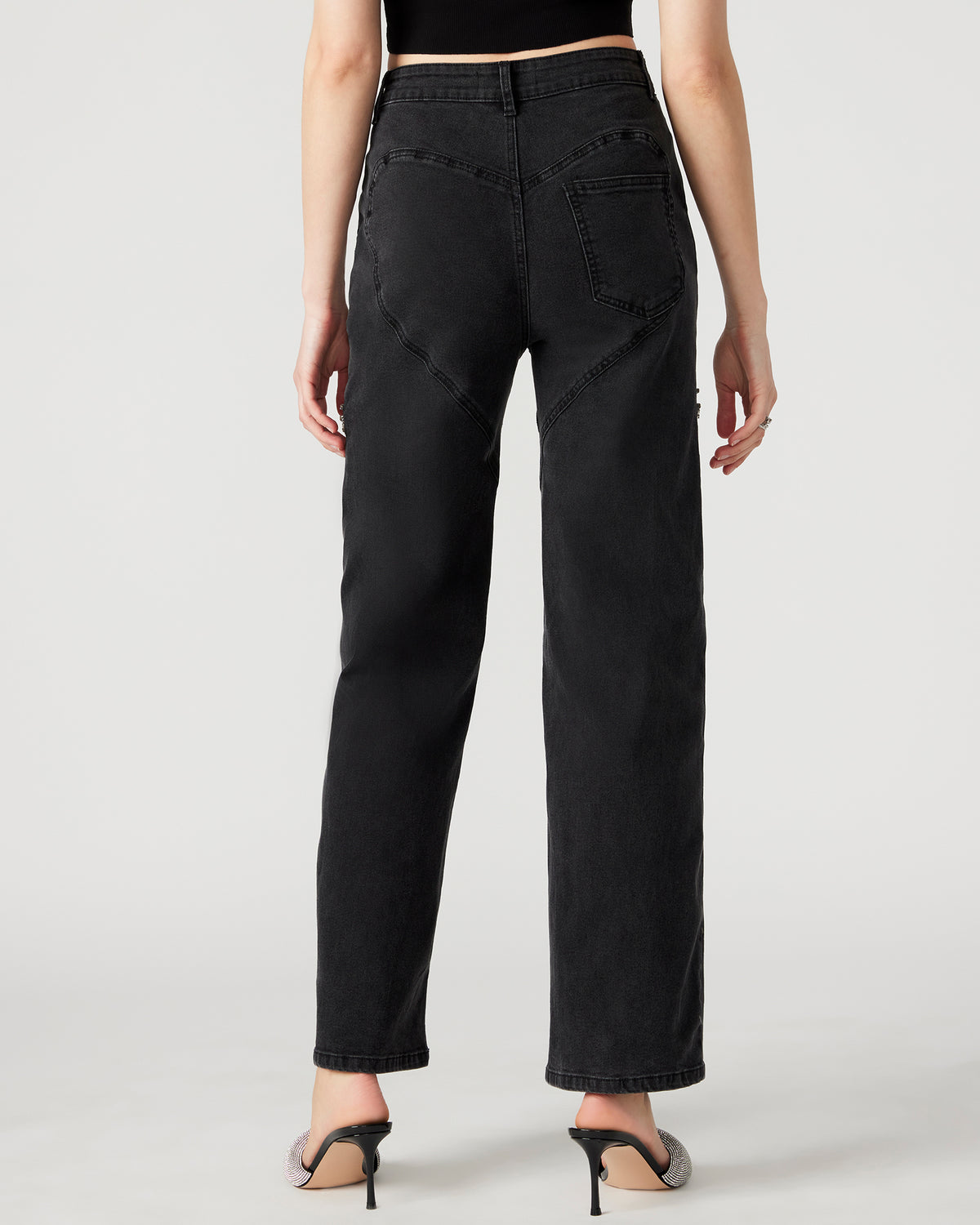 TAYLOR Jean Black Women's Cutout Jeans Steve Madden BLACK DENIM