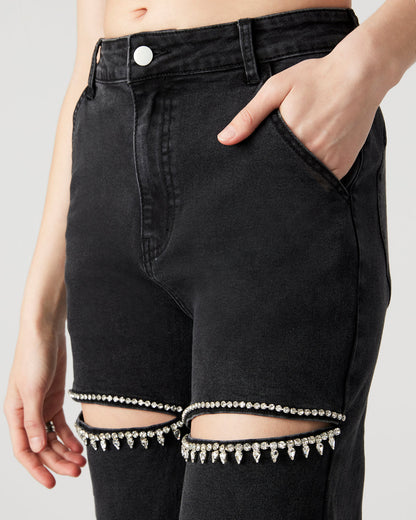 TAYLOR Jean Black Women's Cutout Jeans Steve Madden BLACK DENIM
