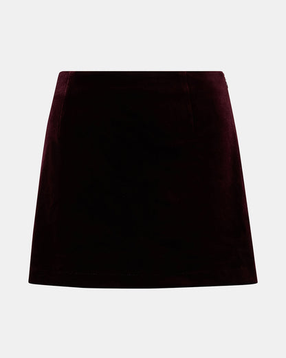 CINDI Velvet Wine Women's Mini Skort Steve Madden WINE