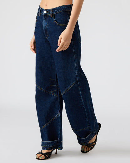 TRE Dark Denim Barrel Women's Jean Steve Madden DARK BLUE