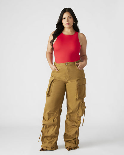 DUO Khaki Women's Utility Cargo Pants Steve Madden KHAKI FAB