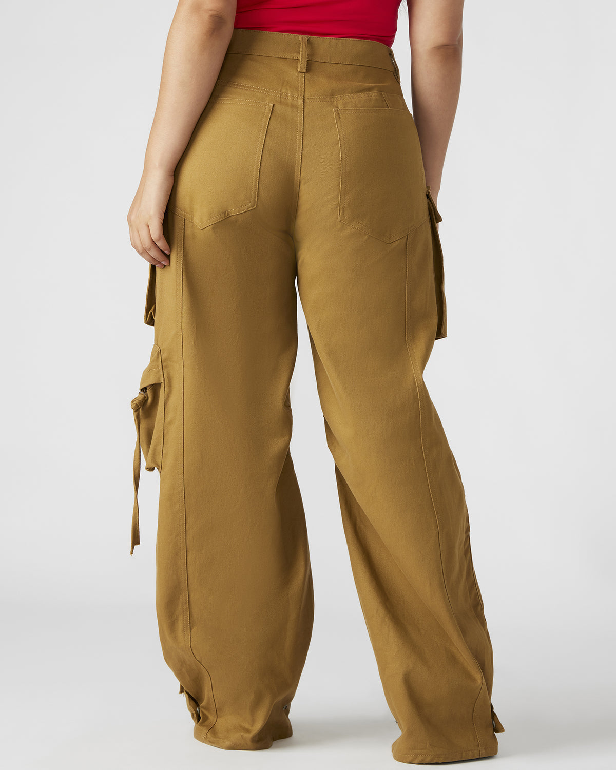 DUO Khaki Women's Utility Cargo Pants Steve Madden KHAKI FAB