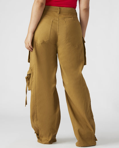 DUO Khaki Women's Utility Cargo Pants Steve Madden KHAKI FAB