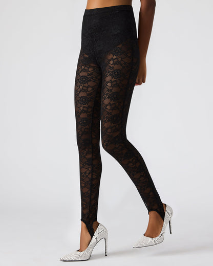 SANDRINE Black Lace Mesh Women's Pant Steve Madden BLACK