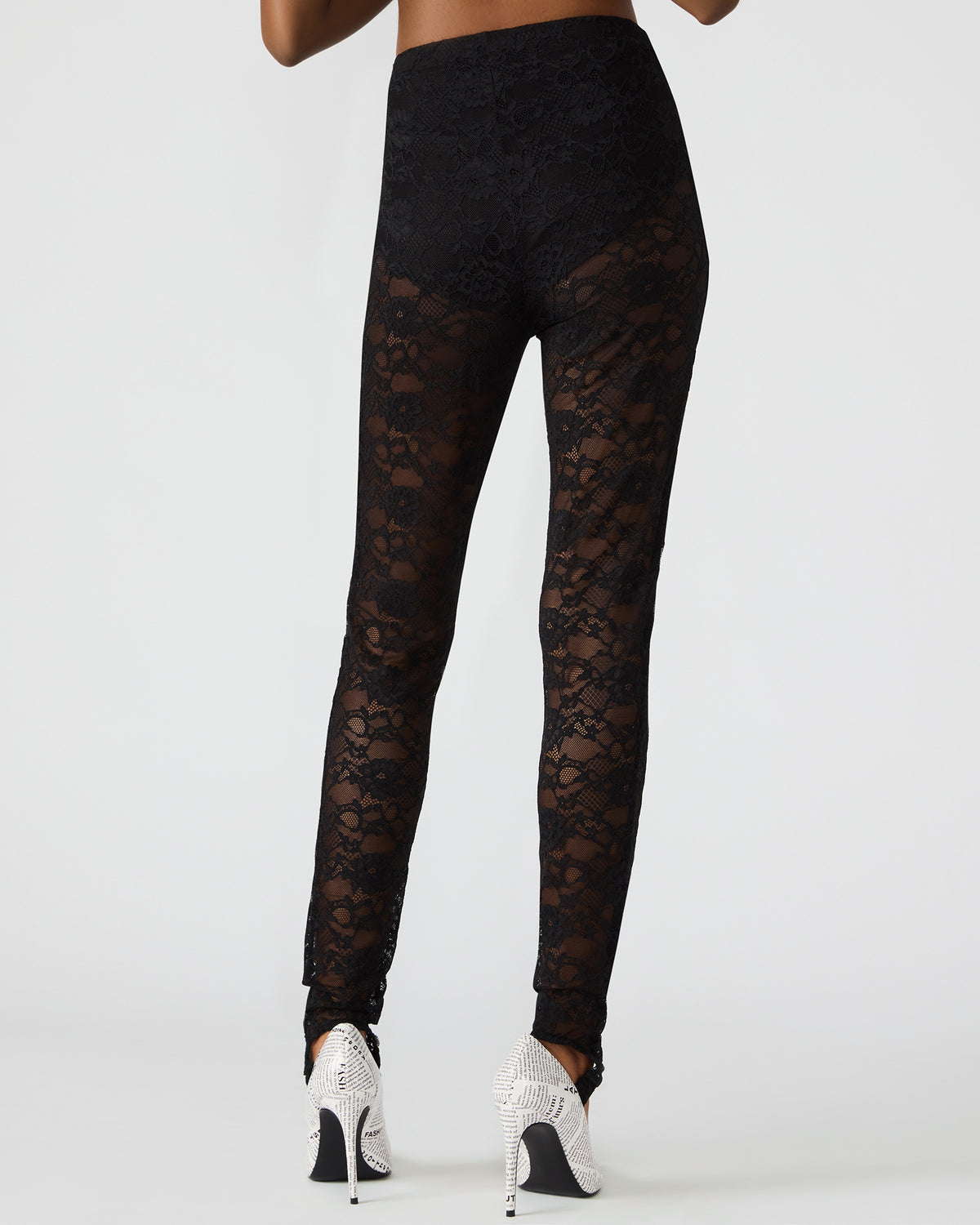 SANDRINE Black Lace Mesh Women's Pant Steve Madden BLACK