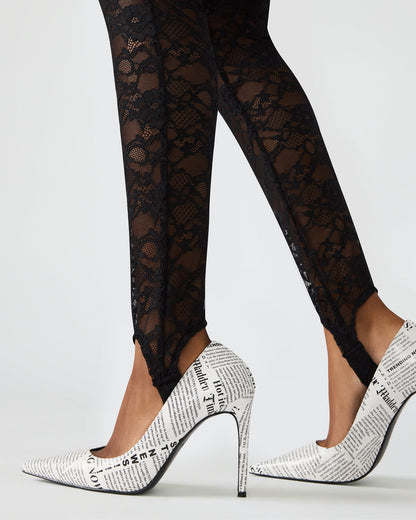 SANDRINE Black Lace Mesh Women's Pant Steve Madden BLACK