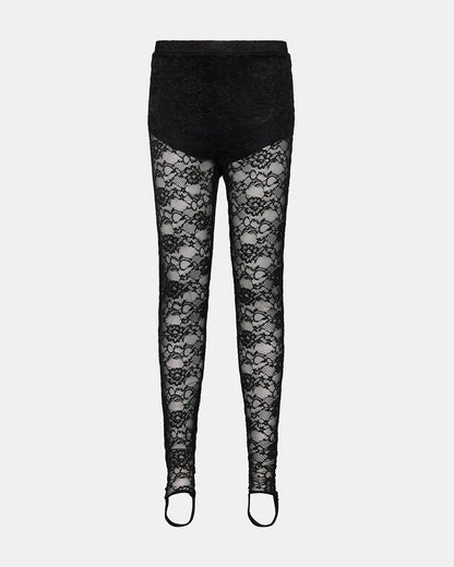 SANDRINE Black Lace Mesh Women's Pant Steve Madden BLACK