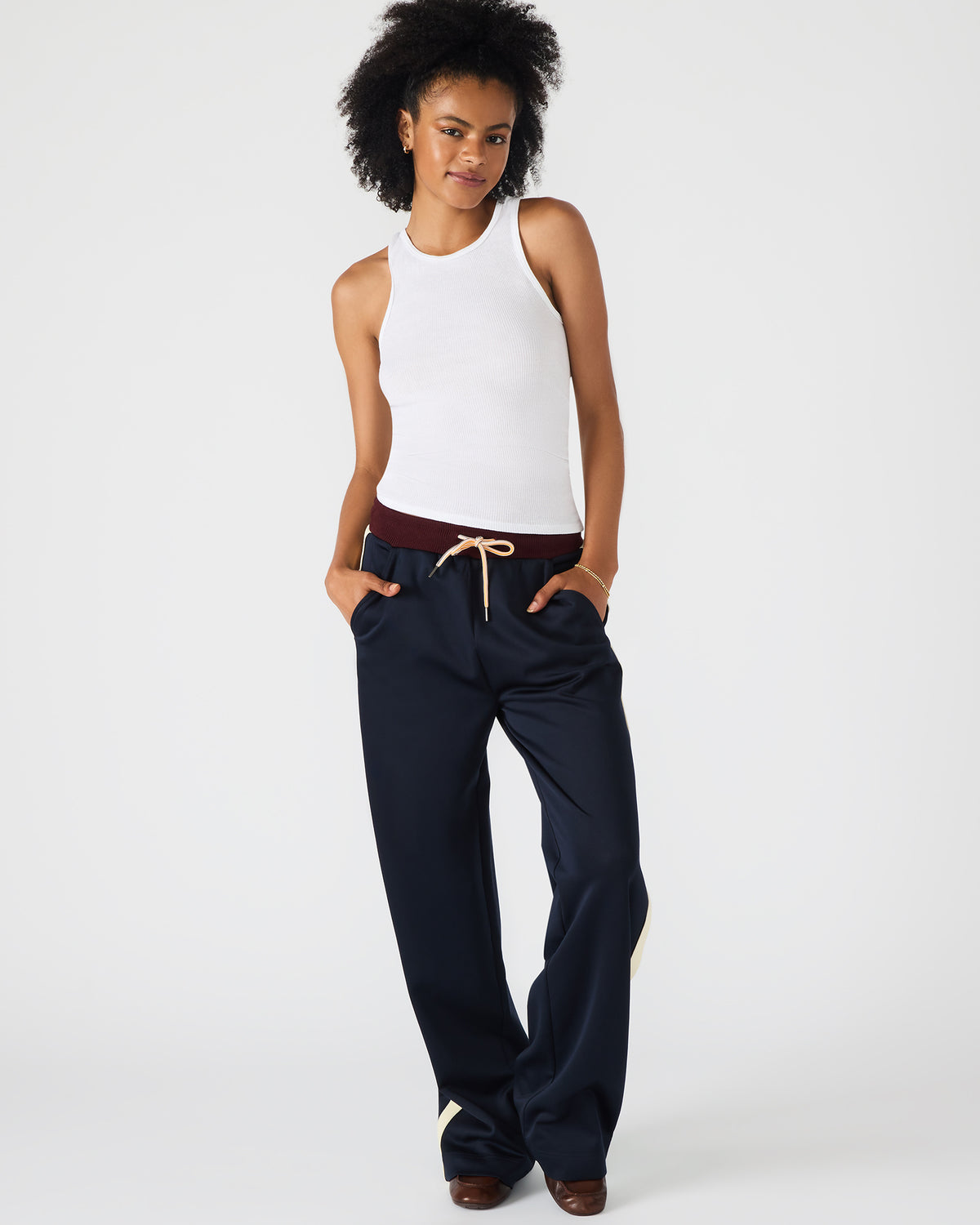 DAISY Midnight Athletic Tie-Front Matching Set Women's Pants Steve Madden MIDNIGHT