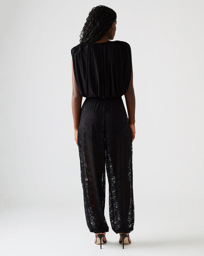 ALARA Black Lace Mesh Overlay Women's Pant Steve Madden BLACK