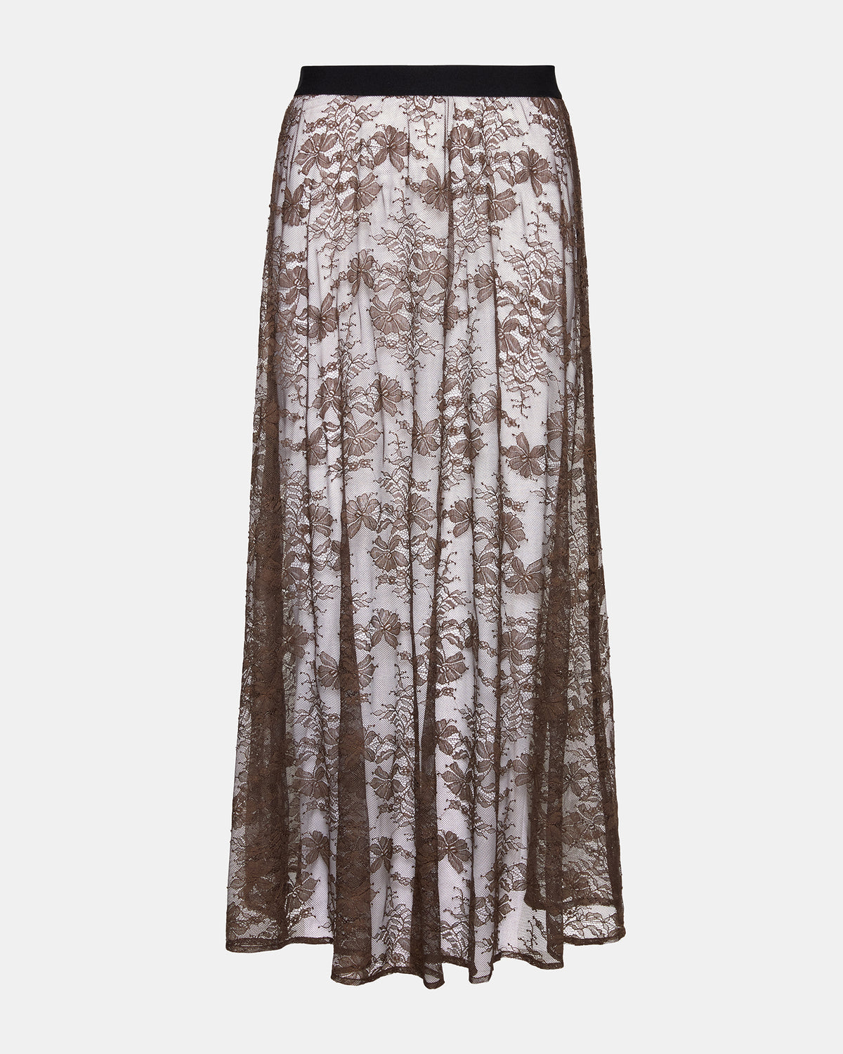 GISELA Dark Espresso Lace Mesh Maxi Women's Skirt Steve Madden DARK ESPRESSO