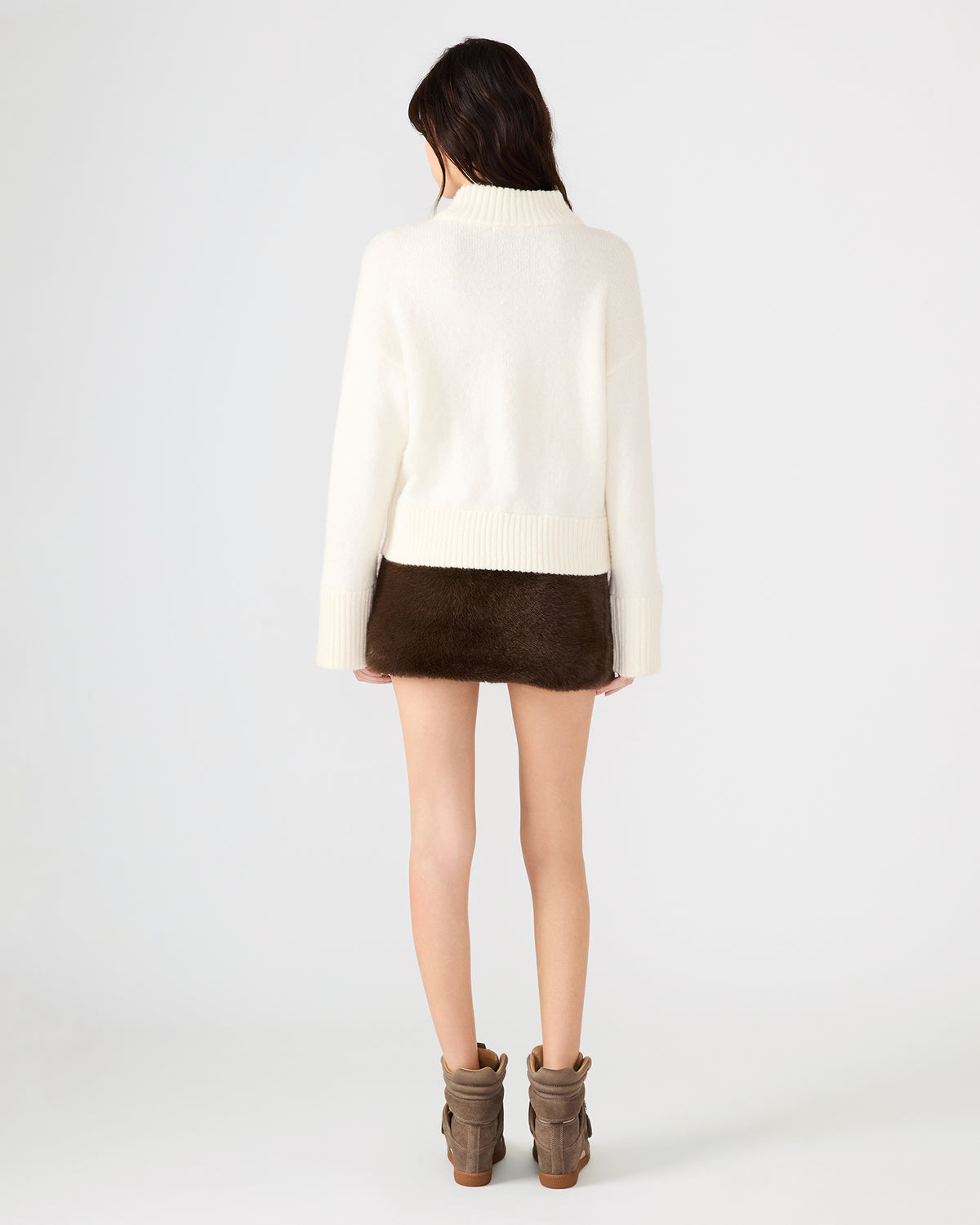 AVIVA Dark Espresso Faux Fur Mini Women's Skirt Steve Madden DARK ESPRESSO