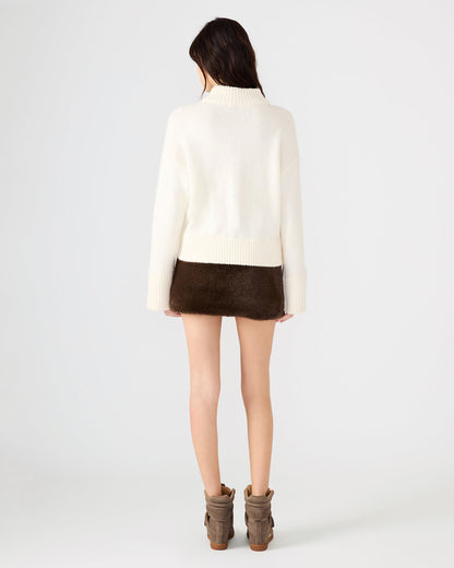 AVIVA Dark Espresso Faux Fur Mini Women's Skirt Steve Madden DARK ESPRESSO