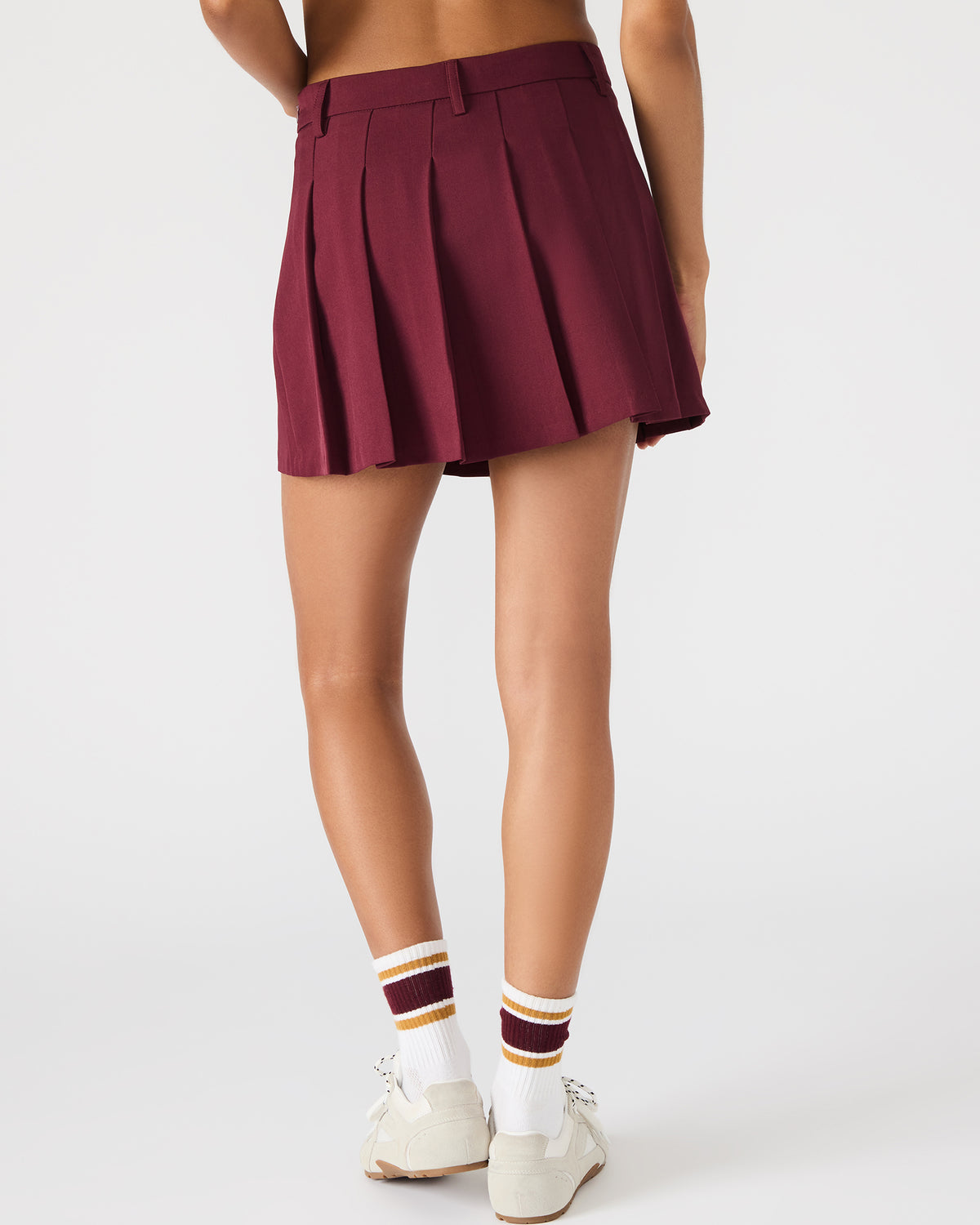 MARGO Wine Pleated Women's Mini Skirt Steve Madden WINE