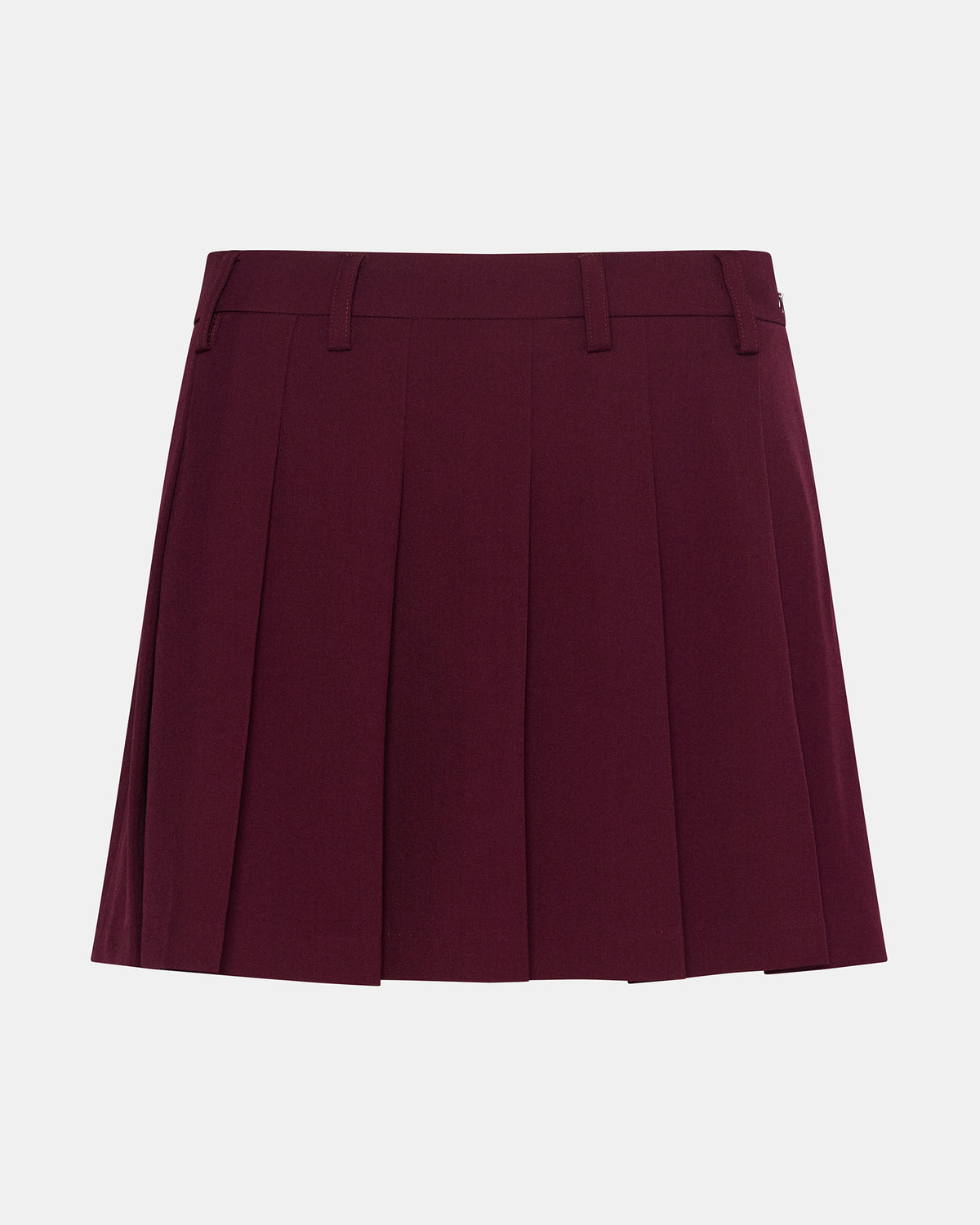 MARGO Wine Pleated Women's Mini Skirt Steve Madden WINE