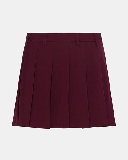 MARGO Wine Pleated Women's Mini Skirt Steve Madden WINE
