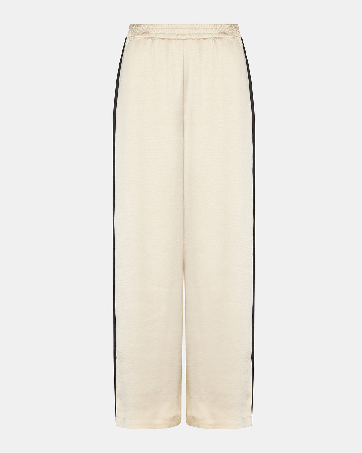 MOXIE Cream Pull-On Contrast Panel Straight Leg Women's Pant Steve Madden CREAM