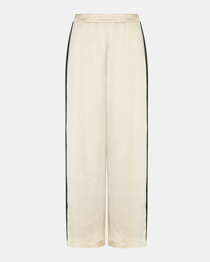 MOXIE Cream Pull-On Contrast Panel Straight Leg Women's Pant Steve Madden CREAM