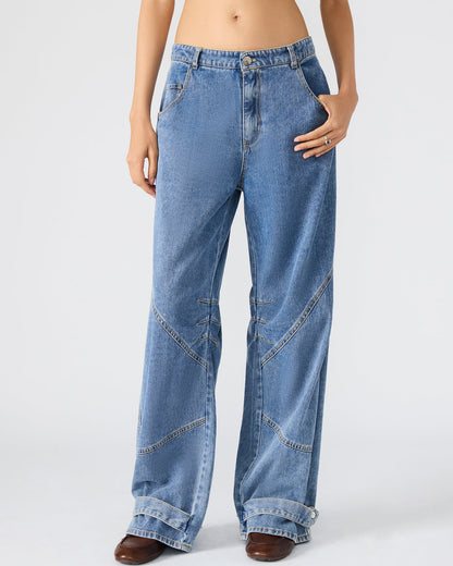 TRE Forever Blue Low-Rise Denim Women's Jeans Steve Madden FOREVER BLUE