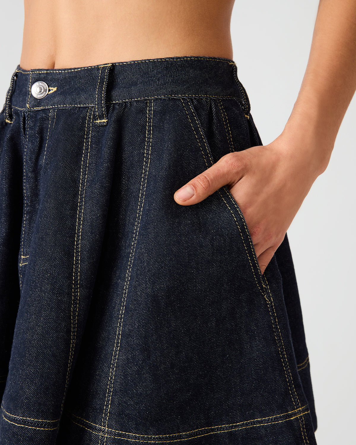 SLOAN Ink Denim Flowy Mini Women's Skirt Steve Madden INK
