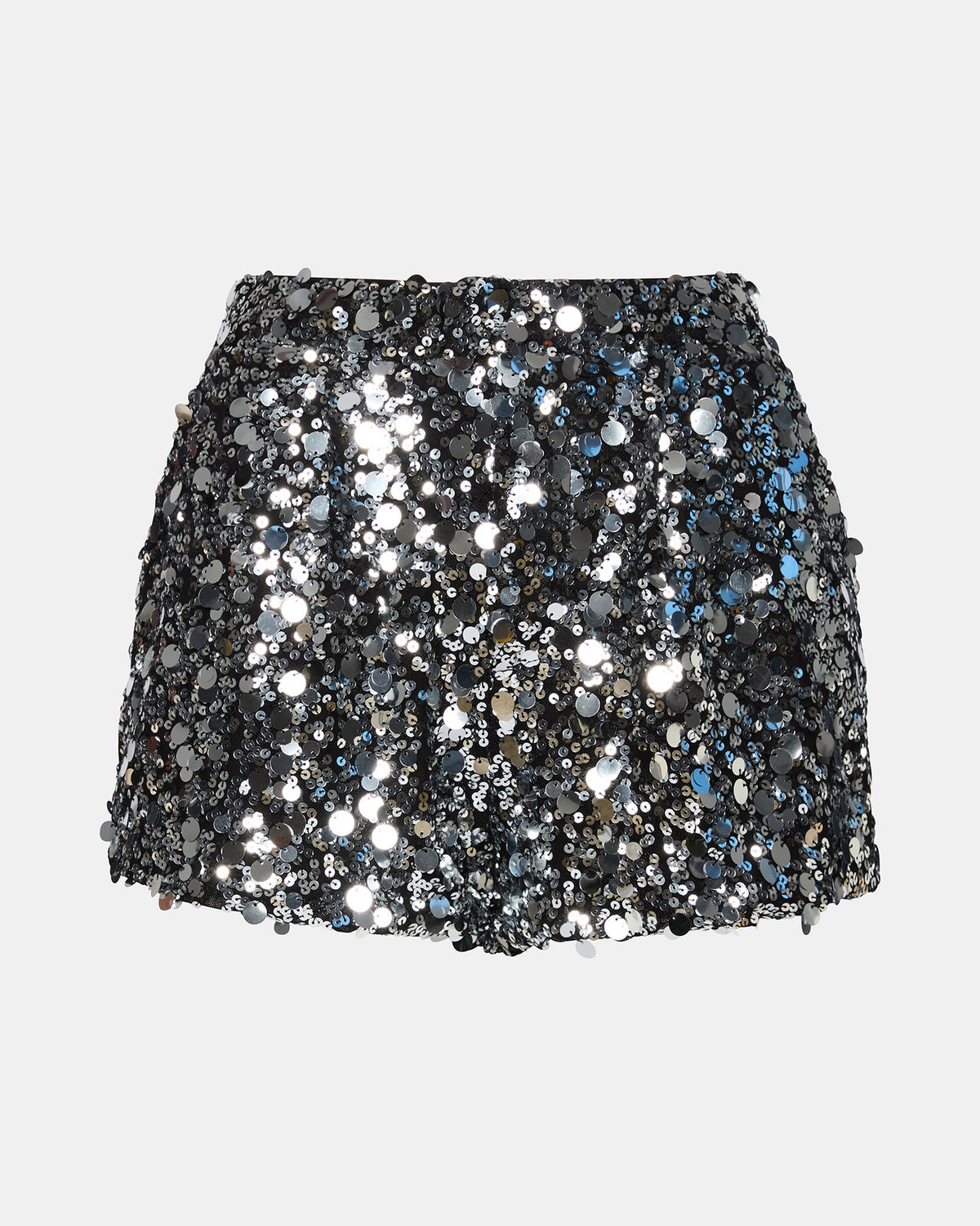 CELESTINE Silver Pull-On Embellished Sequin Women's Shorts Steve Madden SILVER