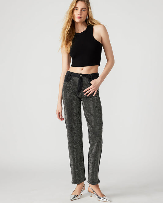 JESSE Black Women's Rhinestone Studded Jeans Steve Madden BLACK DENIM
