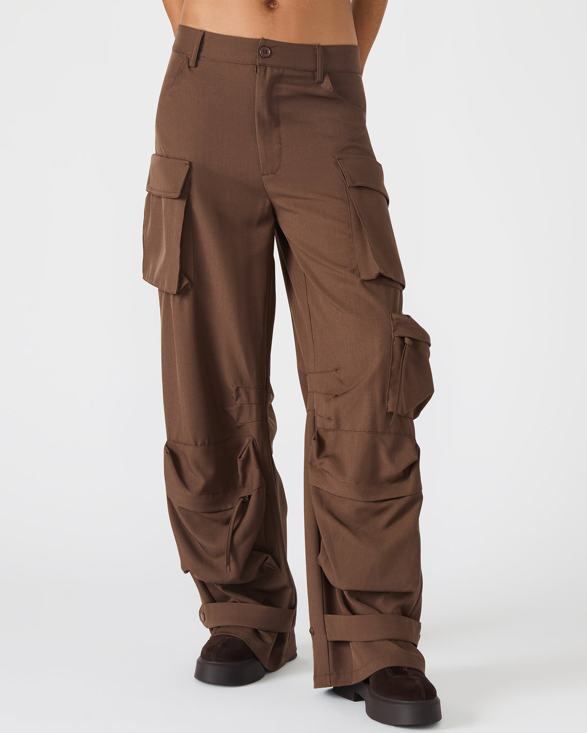 DUO Chocolate Women's Utility Cargo Pants Steve Madden CHOCOLATE