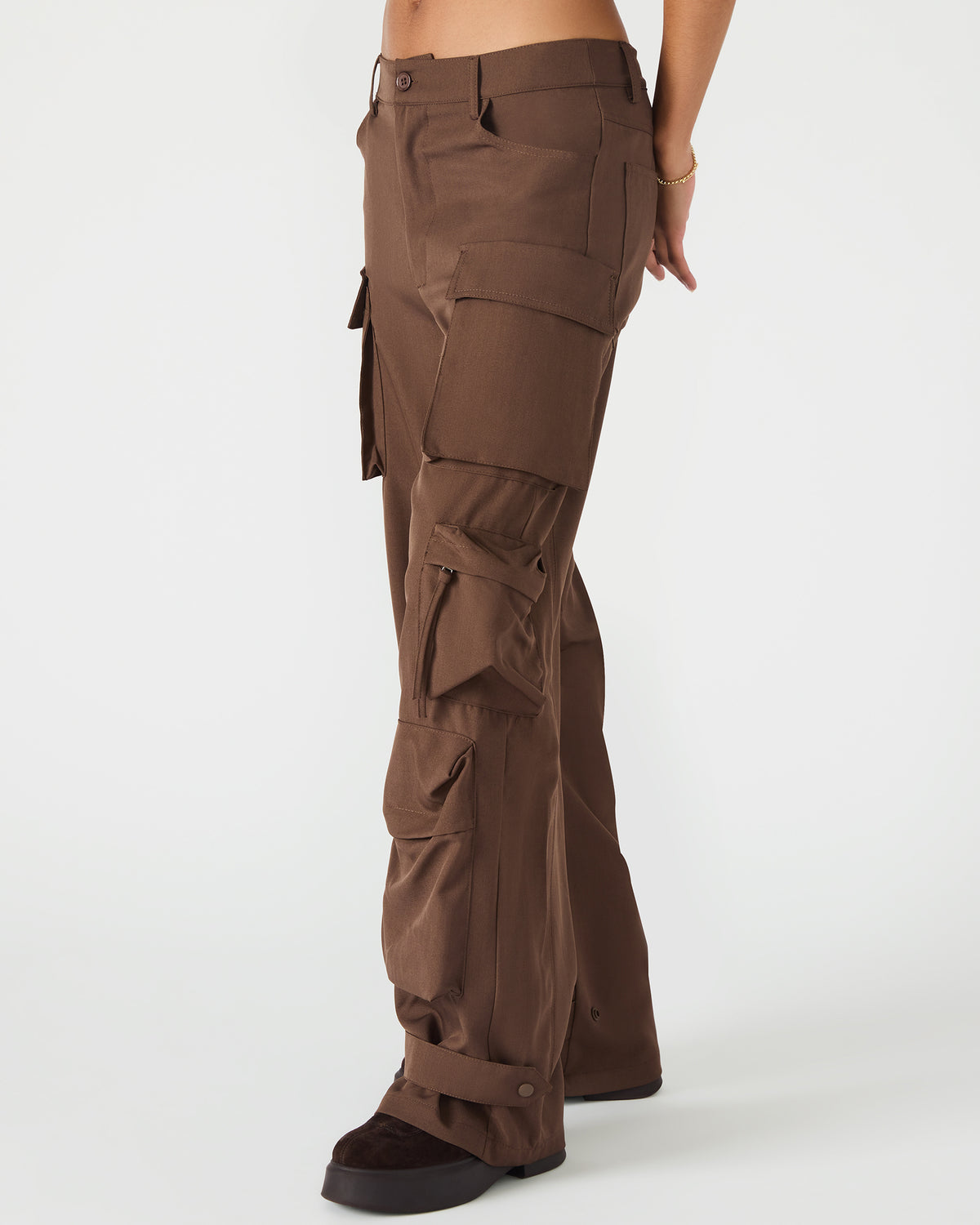DUO Chocolate Women's Utility Cargo Pants Steve Madden CHOCOLATE
