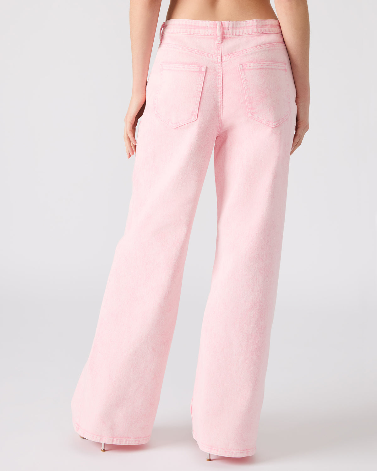 ROZ Pink Wide-Leg Washed Denim Women's Pant Steve Madden PINK
