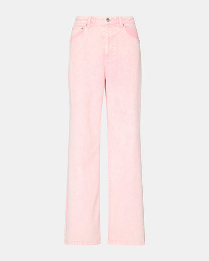 ROZ Pink Wide-Leg Washed Denim Women's Pant Steve Madden PINK