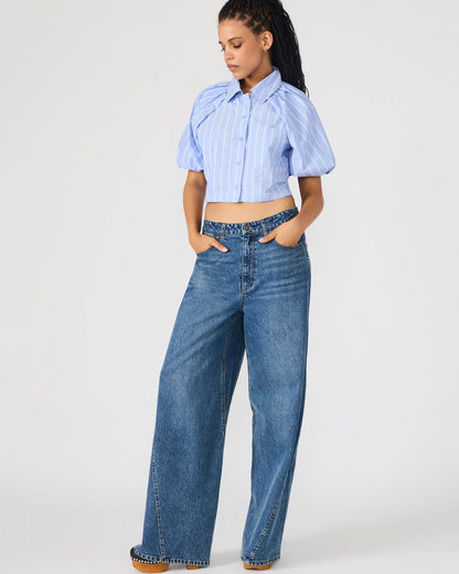 MELLIE Midnight Blue Denim Wide-Leg Women's Jeans Steve Madden MIDNIGHT BLUE