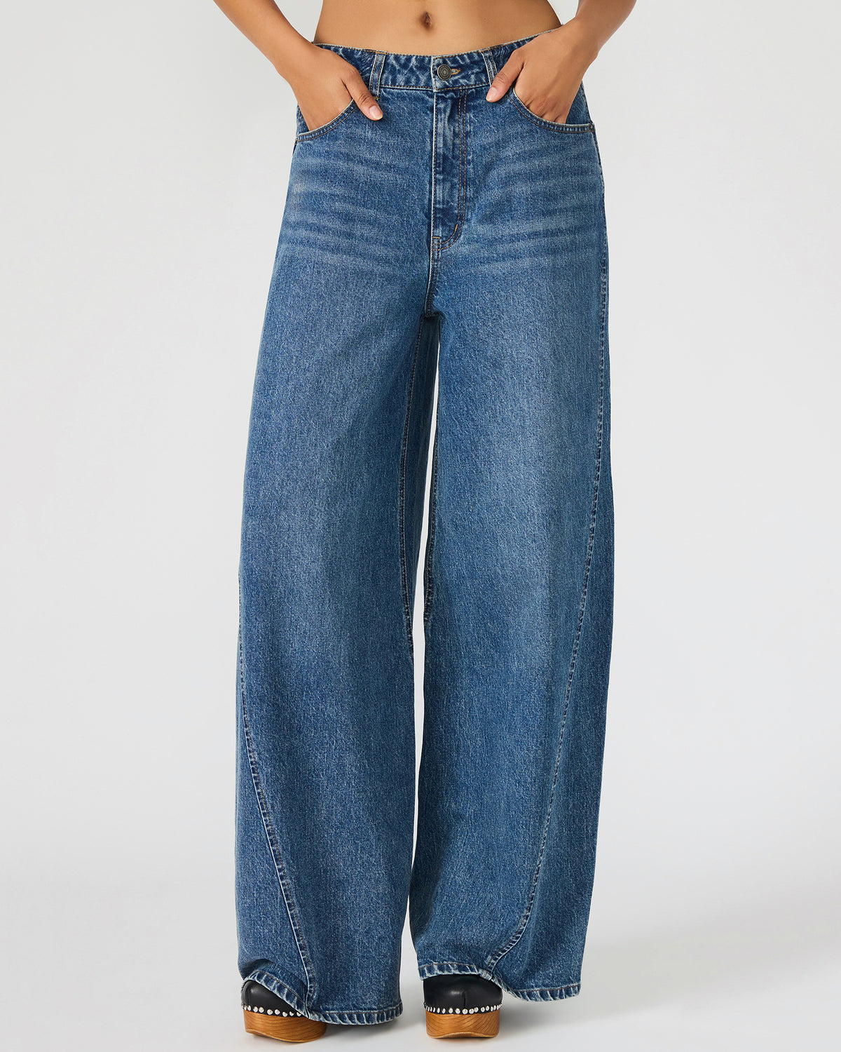 MELLIE Midnight Blue Denim Wide-Leg Women's Jeans Steve Madden MIDNIGHT BLUE