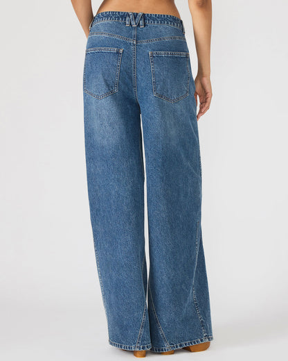 MELLIE Midnight Blue Denim Wide-Leg Women's Jeans Steve Madden MIDNIGHT BLUE