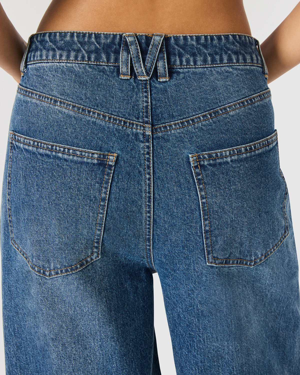 MELLIE Midnight Blue Denim Wide-Leg Women's Jeans Steve Madden MIDNIGHT BLUE