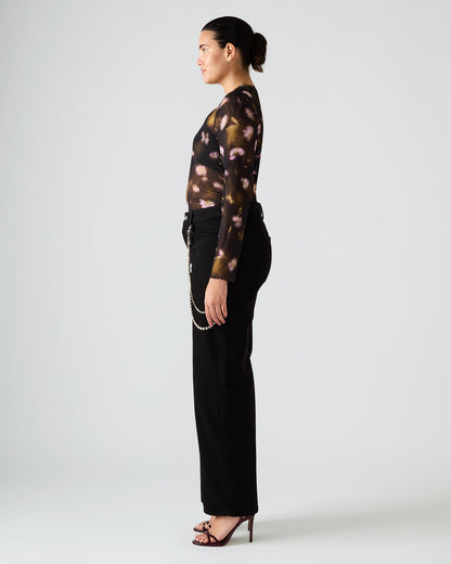 SWIFT Black Wide-Leg Denim Chain Women's Jean Steve Madden BLACK