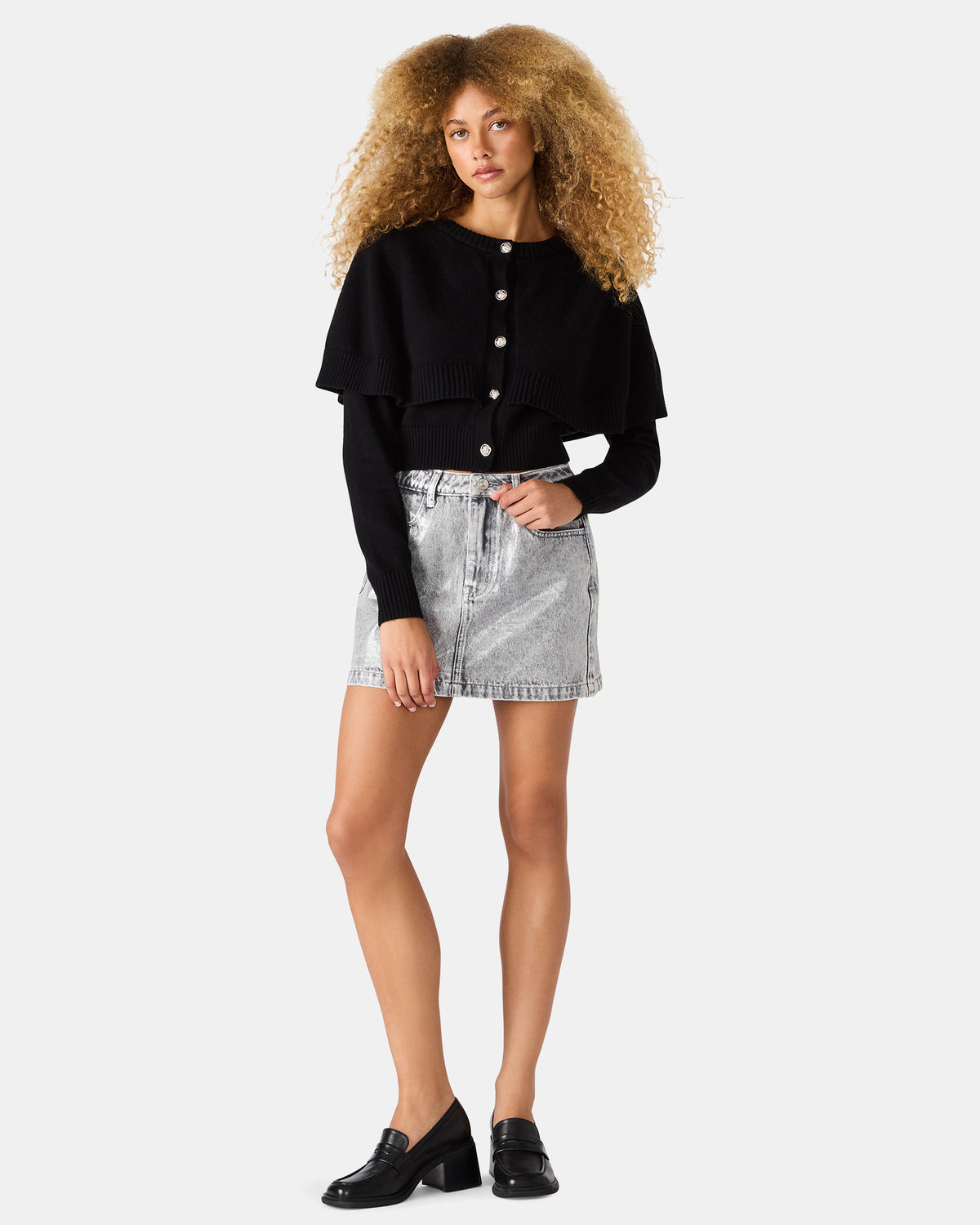 BECK Silver Women's Skirt Steve Madden SILVER
