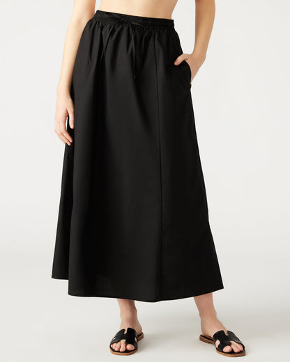 SUNNY Skirt Black | Women's A-Line Maxi Skirt Steve Madden BLACK